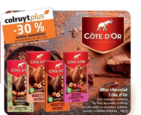 Promo Bloc Chocolat C Te D Or Chez Colruyt Icatalogue Fr