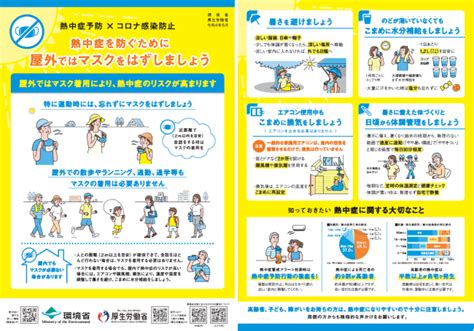 【厚生労働省よりお知らせ】熱中症予防とコロナ感染防止、リーフレットで分かりやすく Cnet Japan