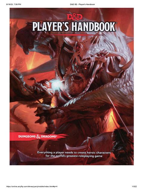 D&d Player's Handbook - D&D 5E Player's Handbook PDF | PDF