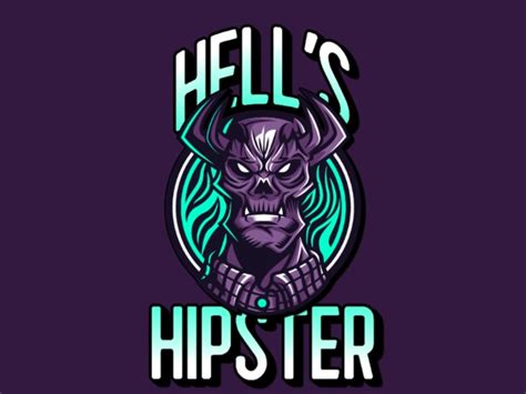 Placeit Gaming Logo Generator Featuring A Hipster Demon