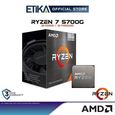 Amd Ryzen 7 5700g 8 Cores Am4 Socket Cpu Processor Amd Radeon Graphics Amd Wraith Stealth