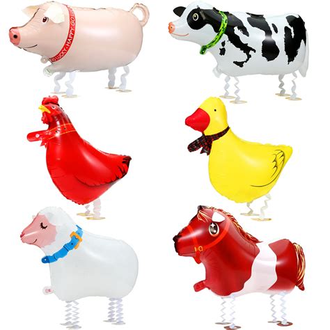amazoncom kesote farm animal balloons  pack inflatable farm animals