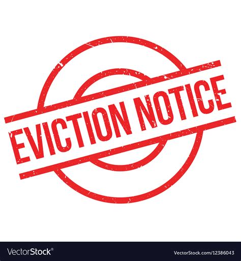 Eviction Notice Rubber Stamp Royalty Free Vector Image