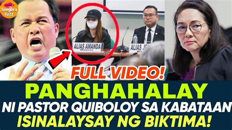 Pastor Quiboloy Senate Hearing Biktima Ni Quiboloy Nagsalita Na