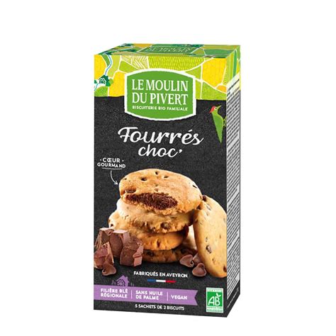 Fondez pour les délicieux biscuits bio Fourrés Choc