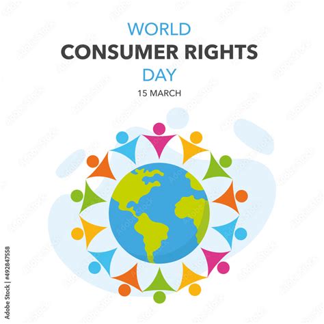 World Consumer Rights Day Flat Illustration Poster Stock Vector | Adobe ...