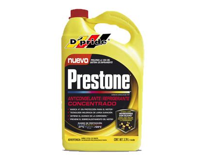 ANTICONGELANTE PRESTONE COR GUARD 70 AMARILLO 1GL 3 78L CONCENTRADO