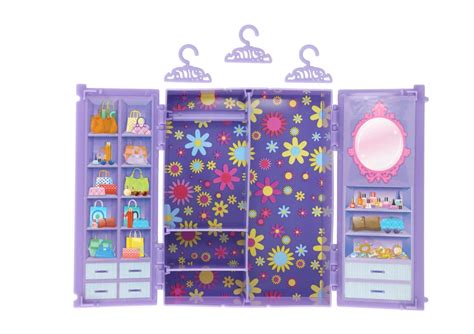 Barbie Doll Wardrobe Set, Closet with Hangers, Cloth Organizer ...