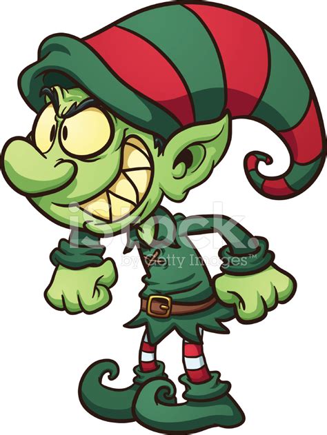 Malvado Duende De Navidad Stock Vector