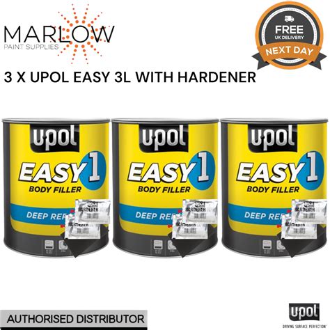 X Upol Easy Body Filler Deep Fill L With Hardener And Spreader