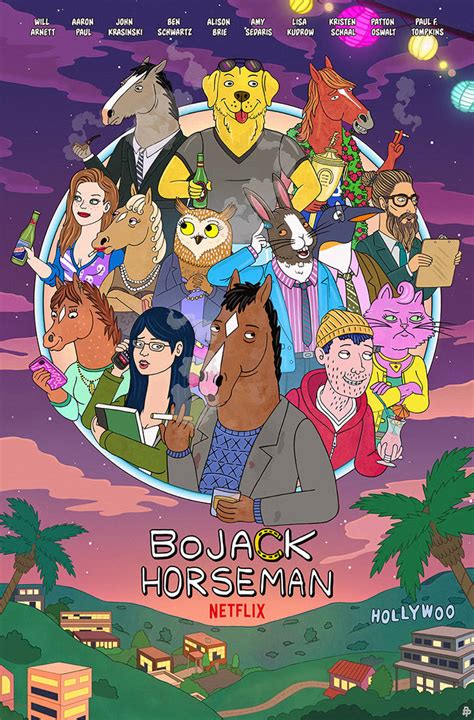 'BoJack Horseman' Illustrated Poster by NickyBarkla on DeviantArt