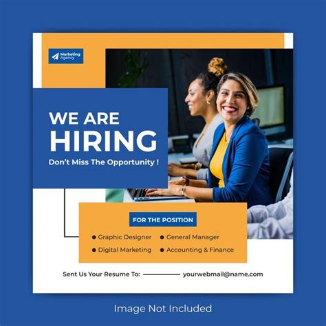 Premium Vector We Are Hiring Employee Job Vacancy Opportunity Social