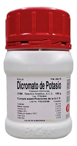 Dicromato De Potasio R A A C S Presentaci N Gr Env O Gratis