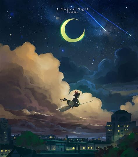 A Magical Night Kikis Delivery Service By Ombobon On Deviantart