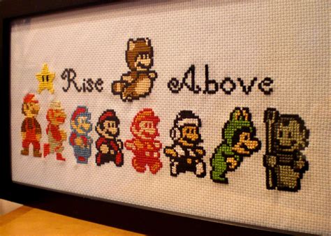 Thimble Thief: Super Mario Cross-Stitch