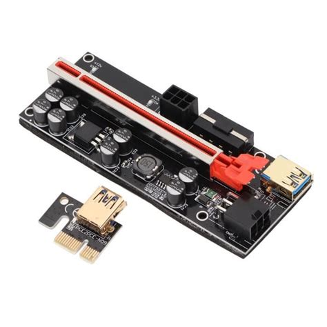 TMISHION Carte adaptateur GPU PCI E Carte adaptateur Riser PCIE 1X à