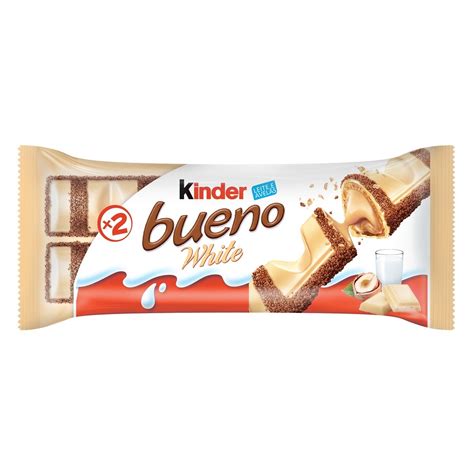 Kinder Bueno White Chocolate Branco Wafer Pacote Unidades G