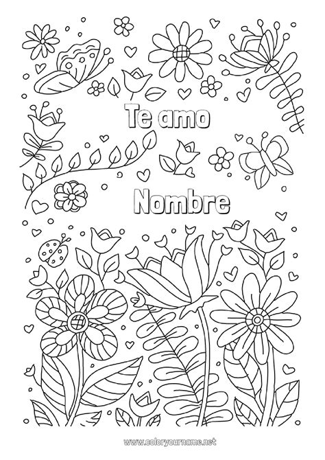 Nº de colorear 133 Flores Papá Mamá