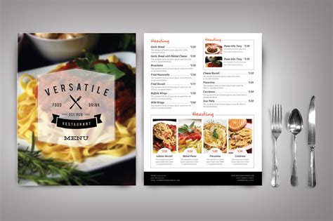 Modern Restaurant Menu Versatile Behance