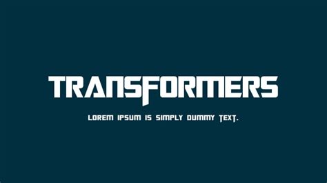 Transformers Font : Download Free for Desktop & Webfont