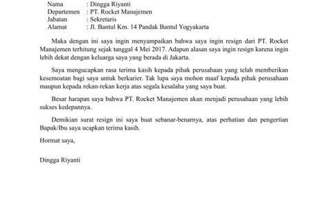 12 Contoh Surat Resign Yang Baik Dan Profesional Eroppa