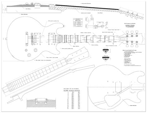 Buy Full Scale Plans For The Gibson Les Paul Double Cutaway Electric