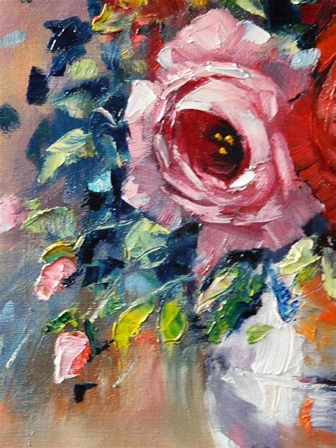 Oil On Canvas Don By Brunhilde Du Toit Flower Art Painting Abstract