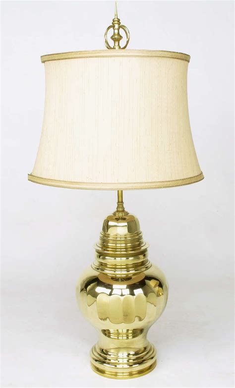 Pair Vintage Chapman Brass Ginger Jar Table Lamps For Sale At 1stdibs