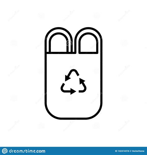 Icono De La Bolsa De Pl Stico En Un Fondo Blanco Ilustraci N Del Vector