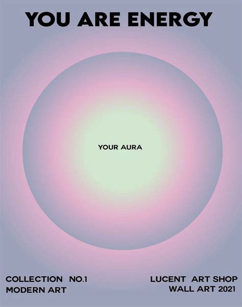 You Are Energy Your Aura Poster I Printable I Typography Etsy Journal