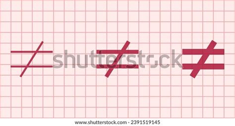 Not Equal Sign Symbol Mathematics Math Stock Vector (Royalty Free) 2391519145 | Shutterstock