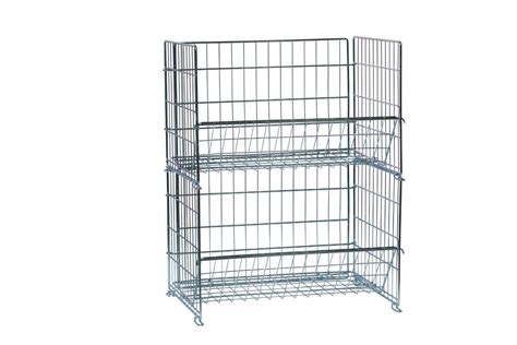 Stackable Baskets Wire Dump Baskets For Shop Interiors Heijel