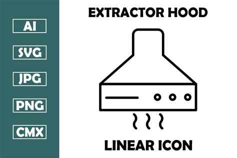 Extractor Hood Vector Line Icon Design Graphic by Pexelpy · Creative ...