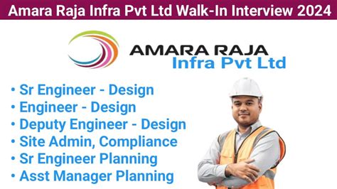 Amara Raja Infra Pvt Ltd Walk In Interview 2024 Latest Today Construction Job Update