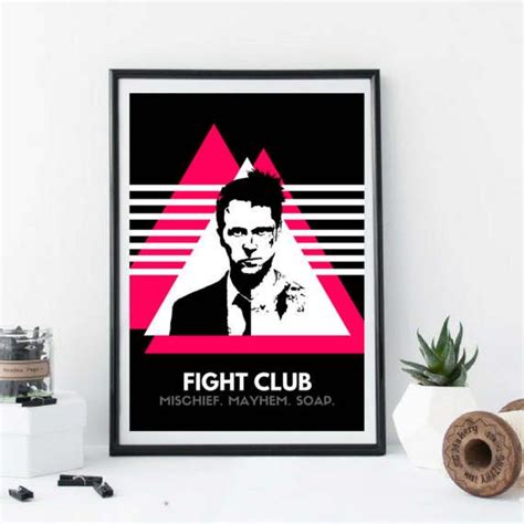 Fight Club Movie Poster Tyler Durden Art By Sparxandheartsstudio