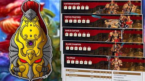 ALL CUSTODES DATASHEETS Warhammer 40K 10th Edition Rules YouTube