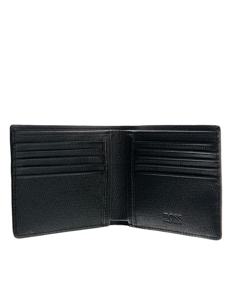 Hugo Boss Brino Leather Billfold Wallet in Black for Men | Lyst