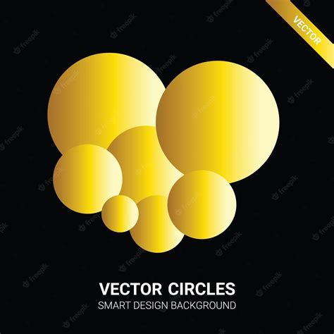 Premium Vector Simple Gold Circular Pattern On Black Background