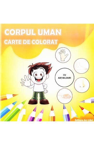 Corpul Uman Carte De Colorat Cu Abtibilduri De Adina Grigore Diverta