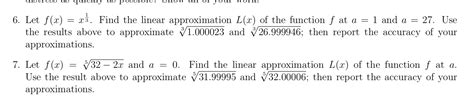 Solved 6 Let F X 23 Find The Linear Approximation L Z