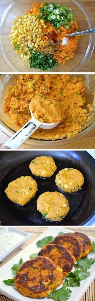 Sweet Potato Corn Cakes with Garlic Dipping Sauce | YourCookNow