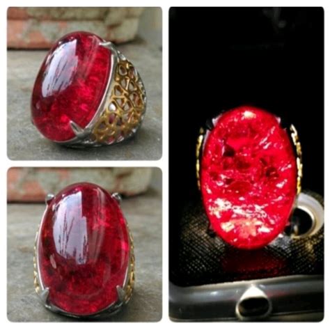 Cincin Batu Merah Siam Pecah Seribu Natural High Quality Lazada Indonesia