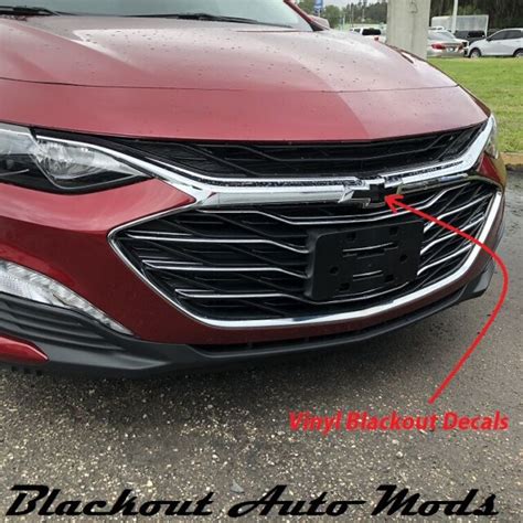 2019 20 Chevy Malibu Gloss Black Emblem Blackout Kit Vinyl Overlay