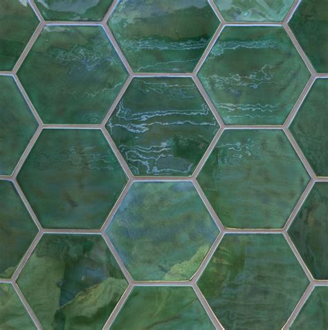 Hexagon Green Flooring Green Tile Green Bathroom