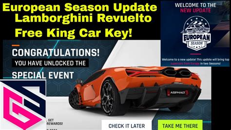 Asphalt New Update European Season Lamborghini Revuelto Special