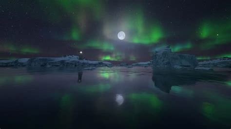 Aurora Borealis Northern Lights North Pole Stock Footage Video (100% ...