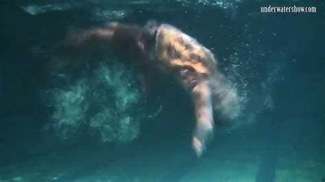 Dressed Underwater Beauty Bulava Lozhkova Swimming Naked