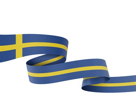 Sweden flag design national independence day banner element transparent ...