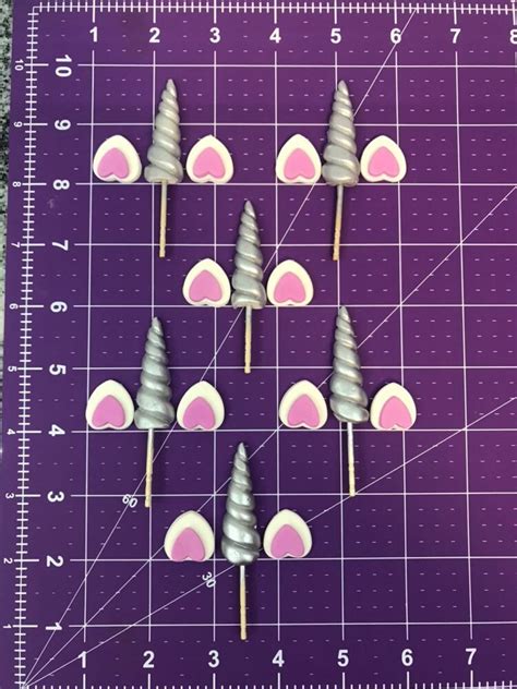 Unicorn Fondant Cupcake Toppers Unicorn Fondant Horns Etsy