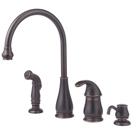 Pfister Treviso Single Handle Standard Kitchen Faucet With Side Sprayer